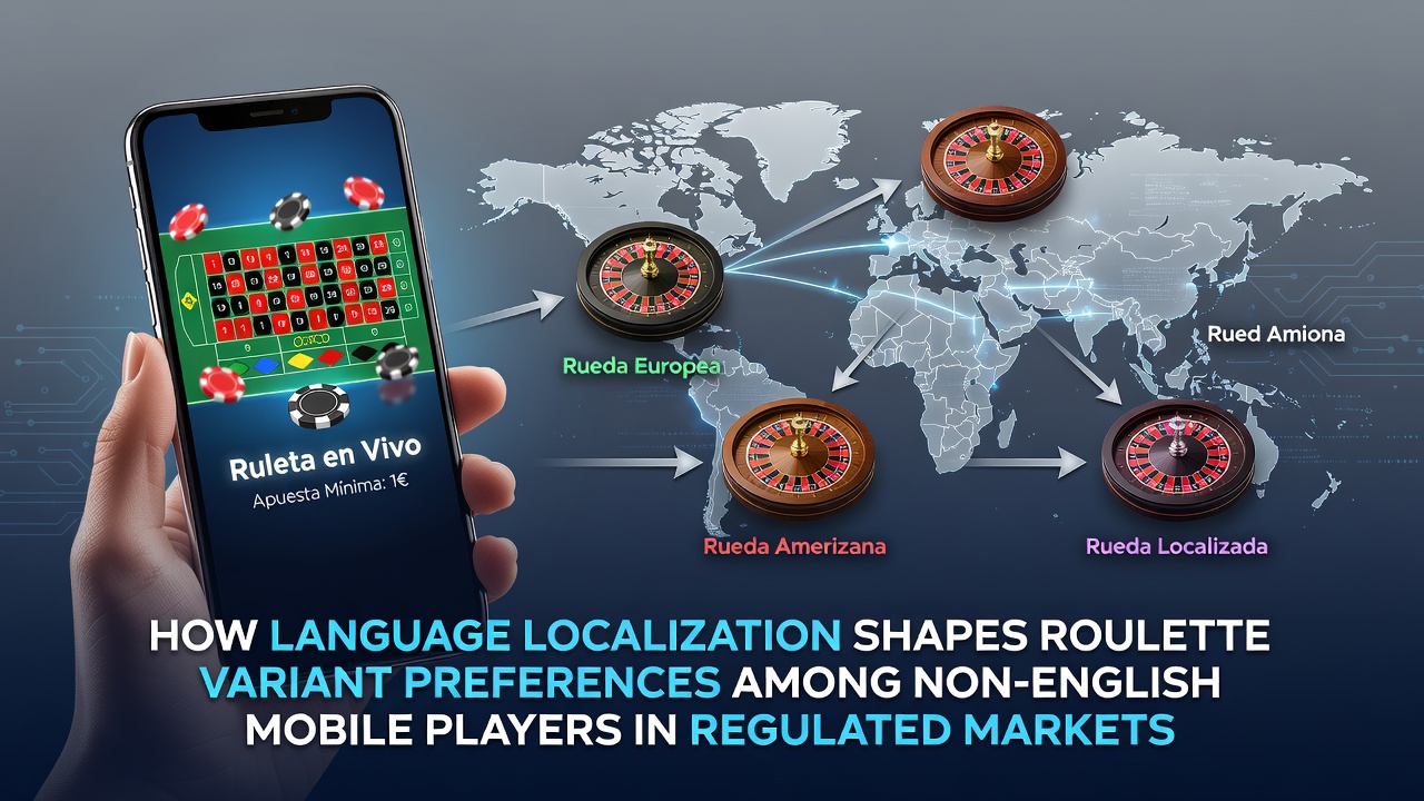 Mobile roulette interface showing localized language options for European and French variants