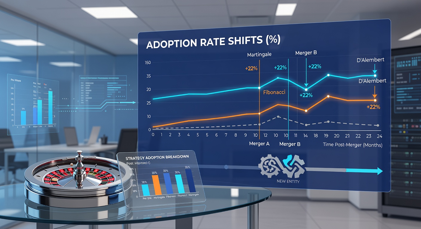 Infographic illustrating regional roulette strategy preferences following industry mergers